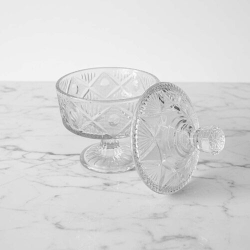 ⁦Glass Candle Stand With Lid⁩ – תמונה ⁦2⁩