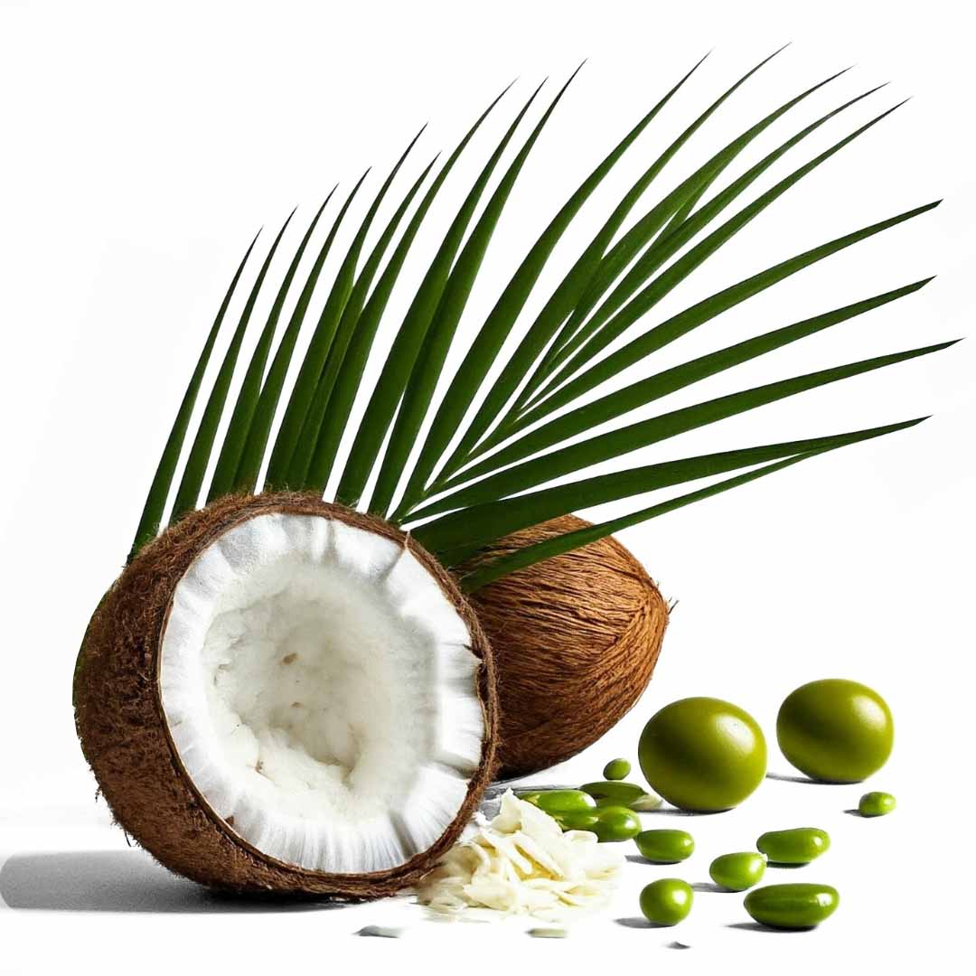 coconut olives and soy flakes