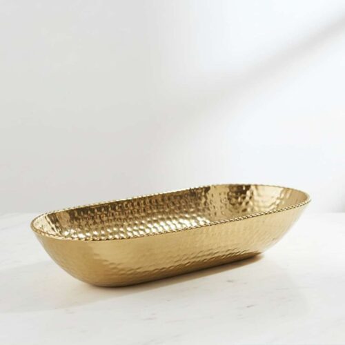 ⁦Gold Oval Decorative Tray⁩ – תמונה ⁦3⁩