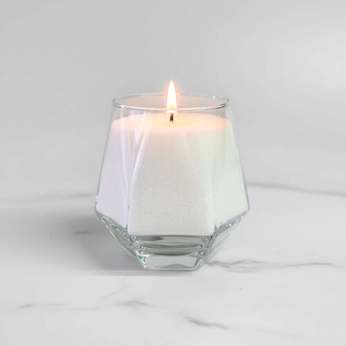 ⁦Diamond Shaped Glass Candle Holder⁩ – תמונה ⁦2⁩