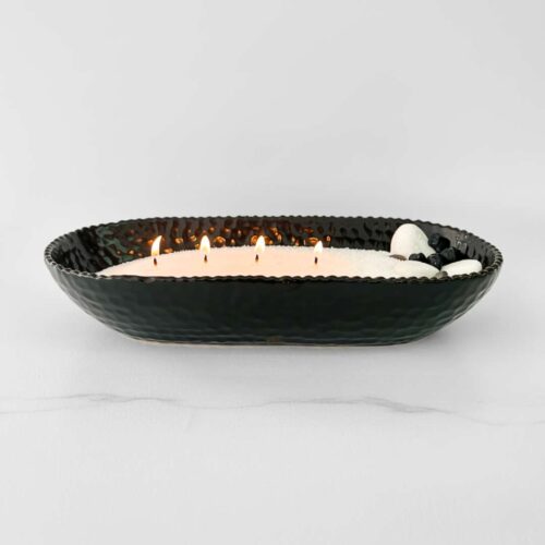 ⁦Black Oval Decorative Tray⁩ – תמונה ⁦2⁩