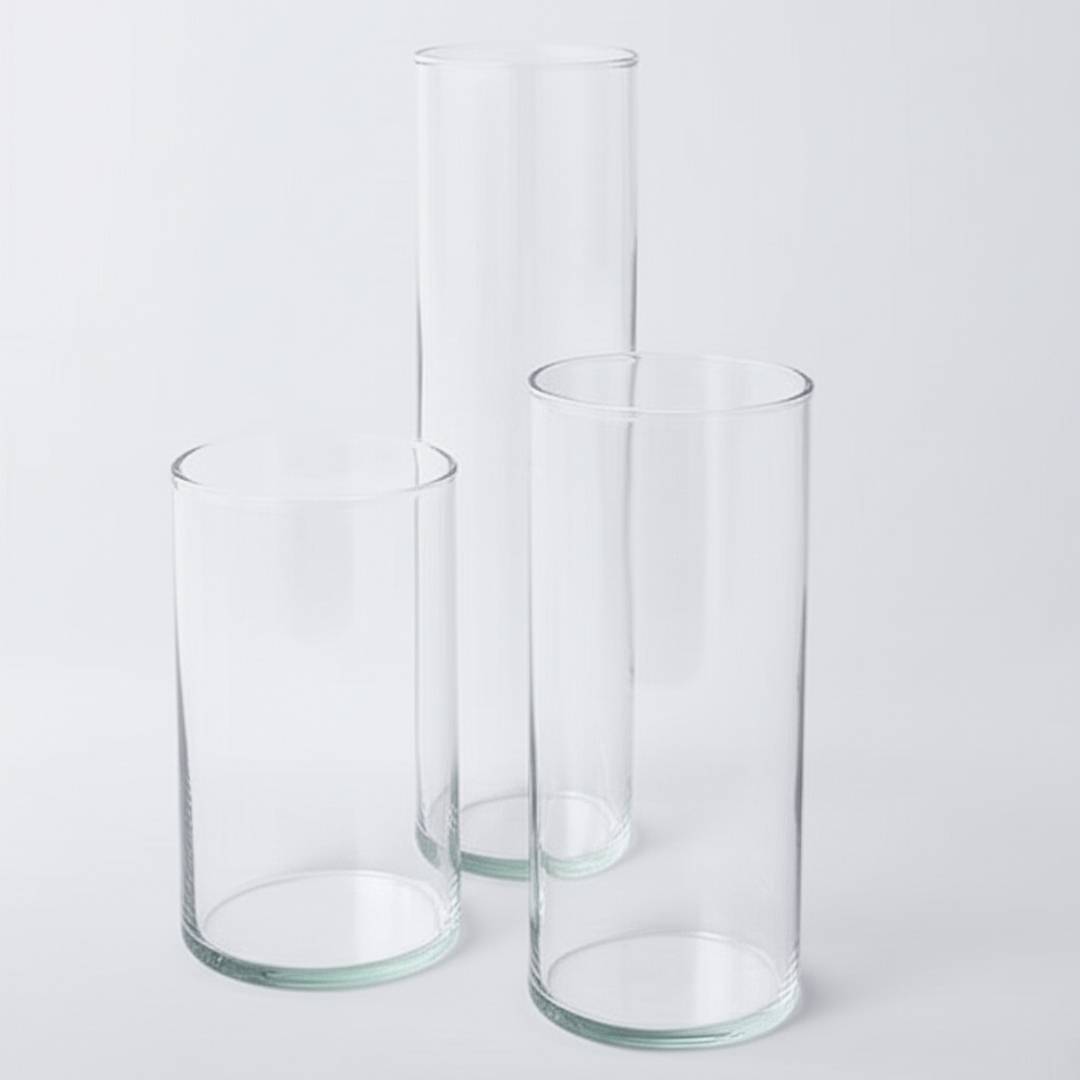 3 Piece Glass Cylinder Set