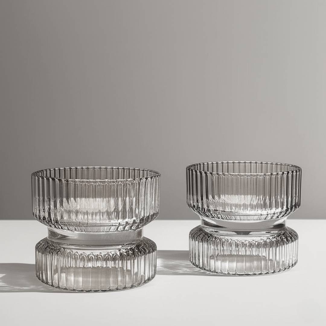 Mini Glass Candle Holder Set